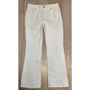 Cabi 5th Avenue Jeans Sz 10 White Cream Bootcut Stretch Denim #6285R Classic